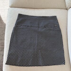Elegant Black and White Patterned Skirt